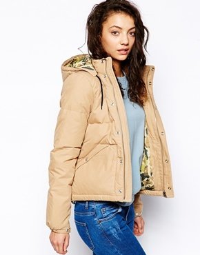 Carhartt Hooded Padded Jacket With Camoflauge Lining
