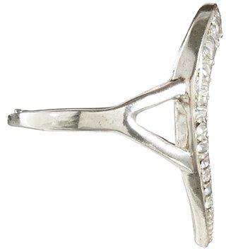 Pilgrim Silver Plated Adjustable Crystal Ring