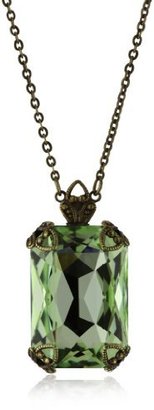 Sorrelli Sweet Dreams" Large Emerald Cut Crystal Pendant Necklace