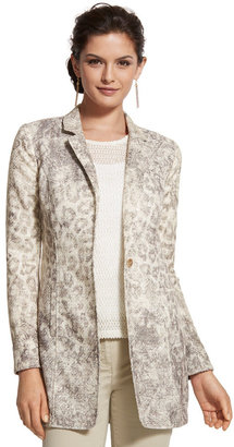 Chico's Textured Animal Duster Jacket