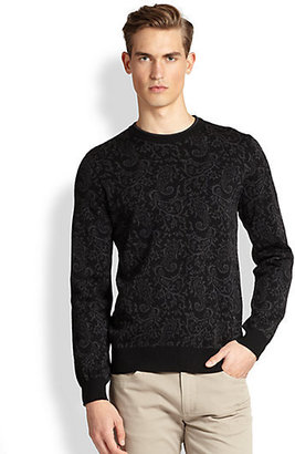 Saks Fifth Avenue Paisley Jacquard Crewneck Sweater