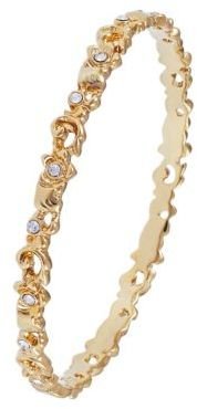 Lauren Ralph Lauren Textured Gold-Tone & Crystal Bangle Bracelet