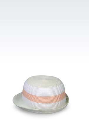 Giorgio Armani Narrow Brim Hat With Stripes