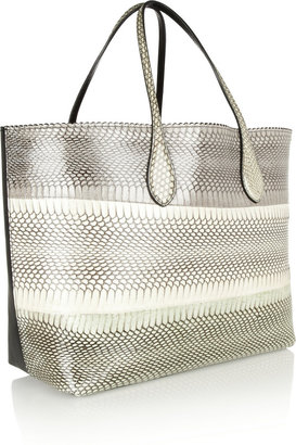 Rochas Cobra and leather tote