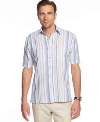 Tasso Elba Island Striped Linen-Blend Shirt