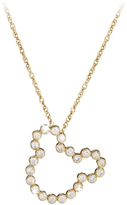 Disney Diamond Mickey Mouse Silhouette Necklace 18K Gold