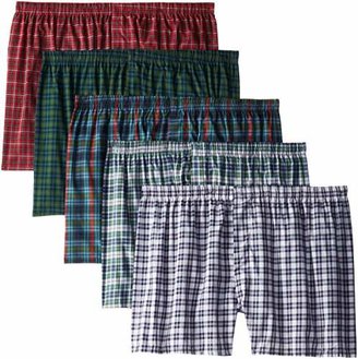 Fruit of the Loom Men's Big and Tall Size Tartan Boxers(Pack of 5)