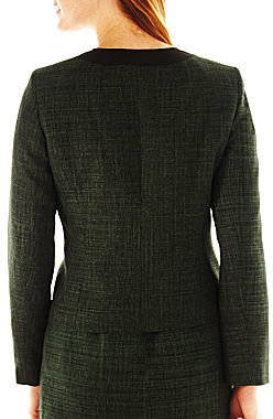 JCPenney Nine & Co 9 & Co. Jewel-Neck Tweed Jacket