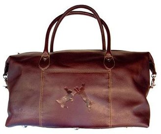 TYLER & TYLER Leather Weekender Bag, Sparring Hares