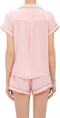 Steven Alan Women's Crepe de Chine Pajama Shirt-Pink