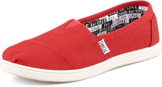 Toms Classic Canvas Slip-On, Red, Youth