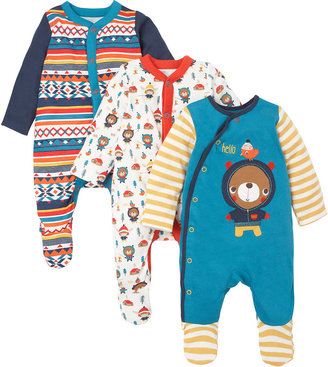 Mothercare Bear Sleepsuits - 3 Pack