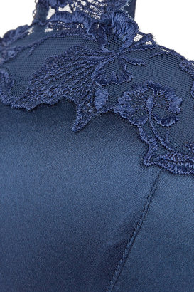 La Perla Ricamato embroidered tulle and satin balconette bra