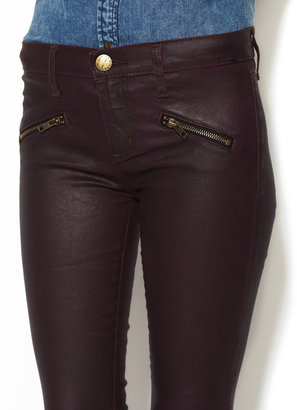 Current/Elliott Cotton Coated Zipper Detail Jean