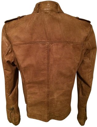 MICHAEL Michael Kors Brown Leather Biker jacket