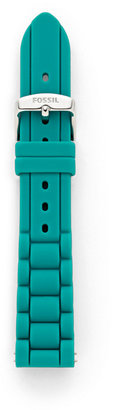 Fossil Silicone 18mm Watch Strap - Teal