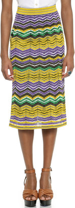 M Missoni Multi Zigzag Stripe Skirt
