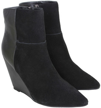 Ted Baker Leather And Suede Wedge Ankle Boots