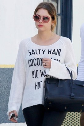 Wildfox Couture Salty Hair Penny Lane Sweater in Clean White