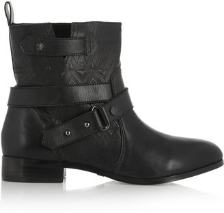 Twelfth St. By Cynthia Vincent West embossed leather ankle boots