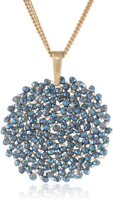 Kenneth Cole New York Woven" Faceted Bead Pendant Necklace 20"