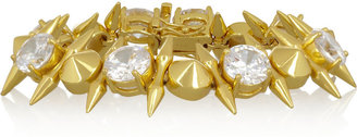 Noir Studded gold-plated Swarovski crystal bracelet