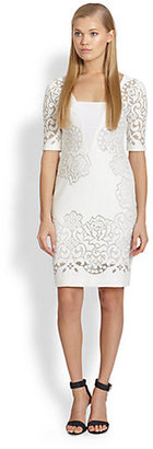 A.L.C. Lismore Lace-Patterned Knit Dress