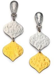 Gurhan Clove 24K Yellow Gold & Sterling Silver Double-Drop Earrings