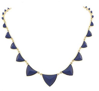 House Of Harlow Navy Pyramid Necklace