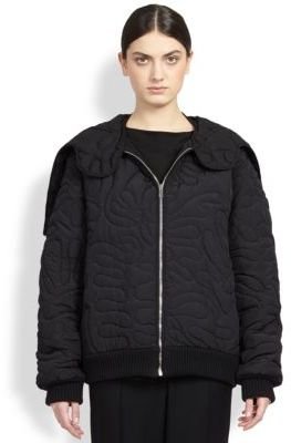 Stella McCartney Squiggle-Quilted Bomber Jacket