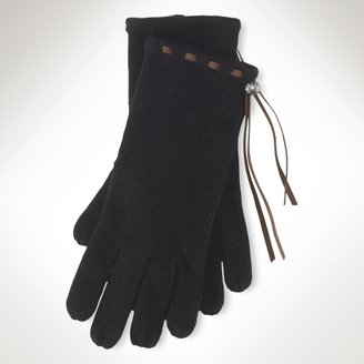 Lauren Ralph Lauren Ralph Suede-Fringe Gloves