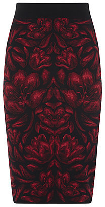 Alexander McQueen Jacquard Tulip Pencil Skirt