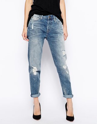 7 For All Mankind Boyfriend Jeans With Distressing