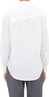 Band Of Outsiders Women's Cropped Oxford Shirt-White
