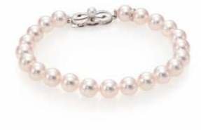 Mikimoto 6MM-7MM White Akoya Pearl & 18K White Gold Necklace, Bracelet & Earrings Set