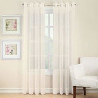 Voile 108-Inch Sheer Grommet Window Curtain Panel in Ivory