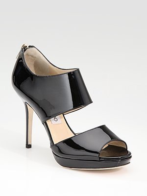 Jimmy Choo Double-Band Patent Sandals