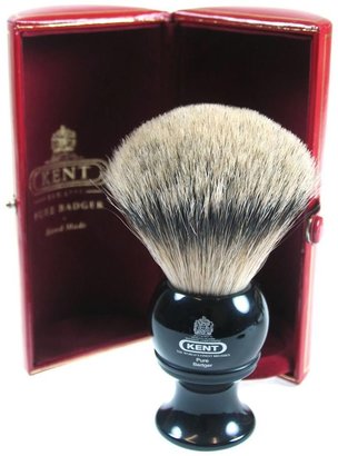 Kent Black Traditional Large Silver Tip Badger Shave Brush - BLK8