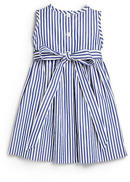 Baby CZ Toddler's & Little Girl's Striped Pintuck Dress
