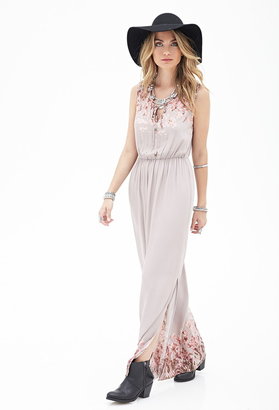 Forever 21 Contemporary Painted Floral Maxi Dress