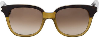Saint Laurent Olive & Tortoiseshell SL 10/S Sunglasses