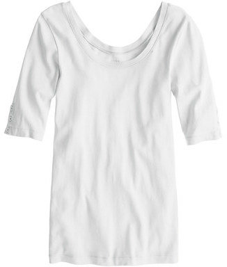 J.Crew Perfect-fit ballet button tee