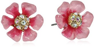 Betsey Johnson Spring Glam Flower Stud Earrings