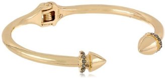 Kensie Luster Factor Metal" Gold-Plated Hinge Bangle Bracelet, 2.4"