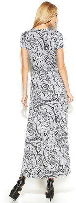 MICHAEL Michael Kors Paisley-Print Faux-Wrap Maxi Dress