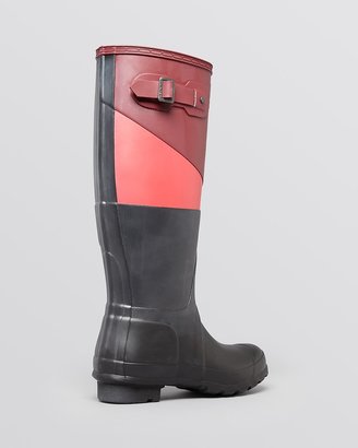 Hunter Tall Rain Boots - Asymmetrical Colorblock
