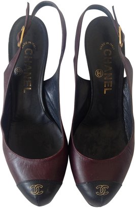 Chanel Purple Leather Heels