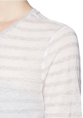 Nobrand Striped long tissue jersey tee