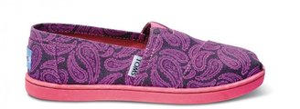 Toms Pink paisley youth classics