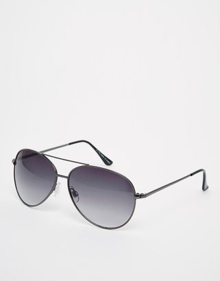 ASOS Silver Aviator Sunglasses